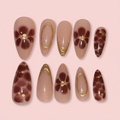 Flower Press on Nails