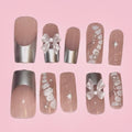 Silver Bow Press on Nails
